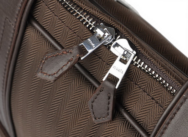 Best Hermes Canvas Man Handbags Coffee 509003